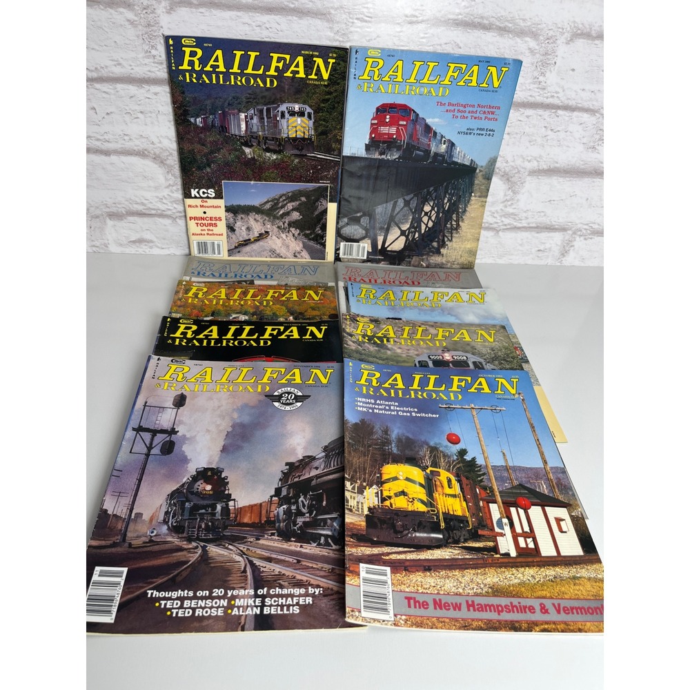 Vintage Railfan & Railroad Magazines 1992-1997 Train Enthusiast Mixed Lot of 10